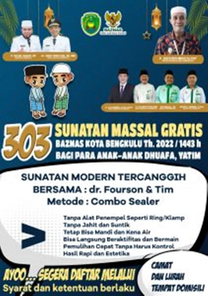 Baznas Kota Bengkulu Gelar Sunatan Massal Kamis Besok