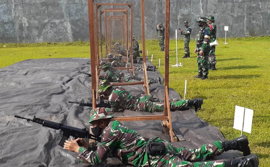 Detasemen Markas Korem 084/BJ gelar Latbakjatri TW I TA 2022