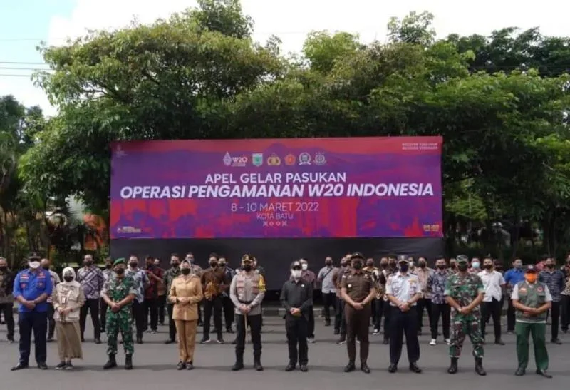 Jelang W20 Indonesia, Pasukan Gabungan Gelar Apel Persiapan Pengamanan