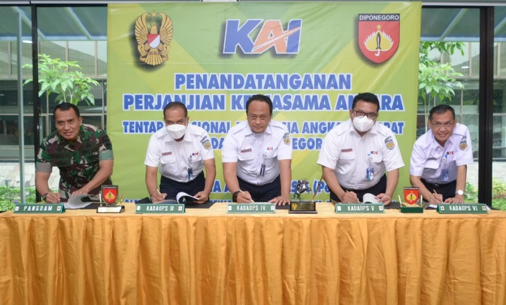 Kodam IV/Diponegoro MoU Dengan PT KAI Tingkatkan Keamanan Aset dan Operasional