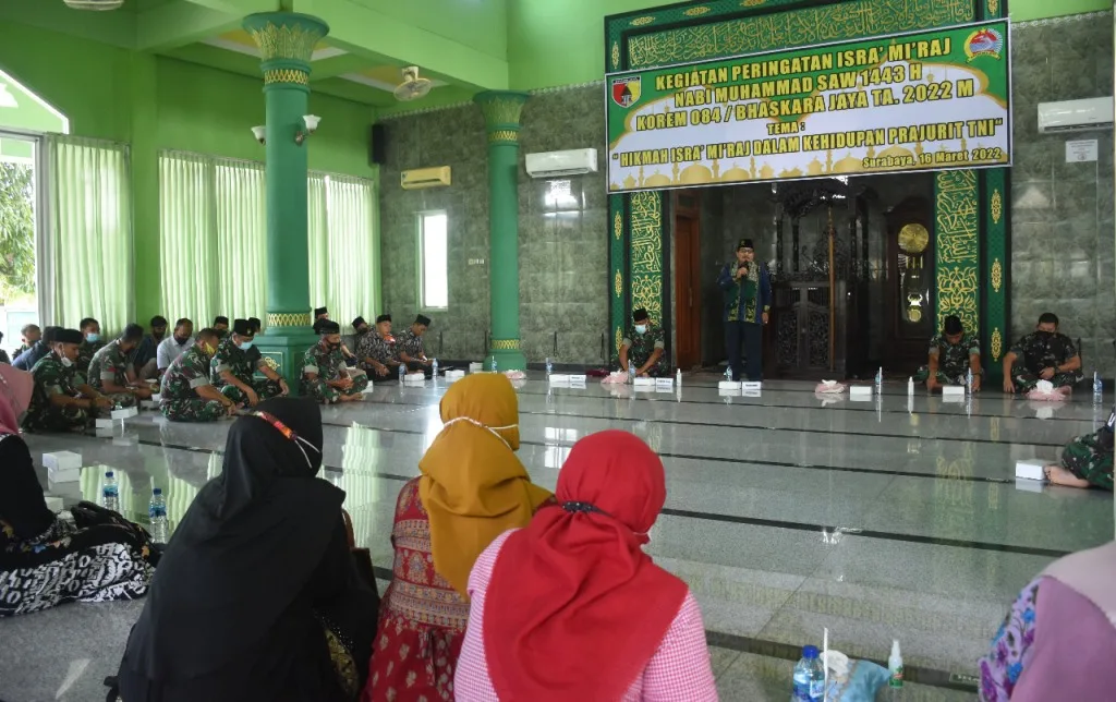 Korem 084/BJ gelar peringatan Isra’ Mi’raj Nabi Muhammad SAW 1443 H/2022 M