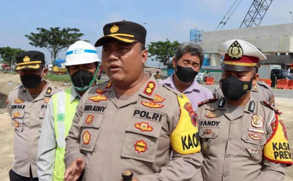 Satlantas Polres Demak Lakukan Rekayasa Lalulintas