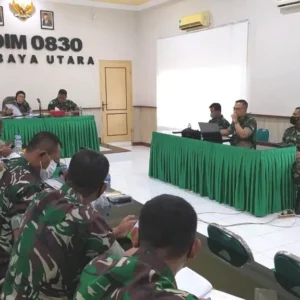 Tim Wasrik Itdam V/Brawijaya Periksa Kodim 0830/Surabaya Utara