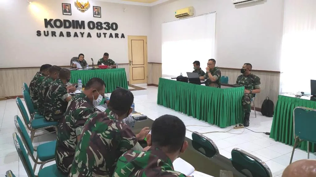 Tim Wasrik Itdam V/Brawijaya Periksa Kodim 0830/Surabaya Utara