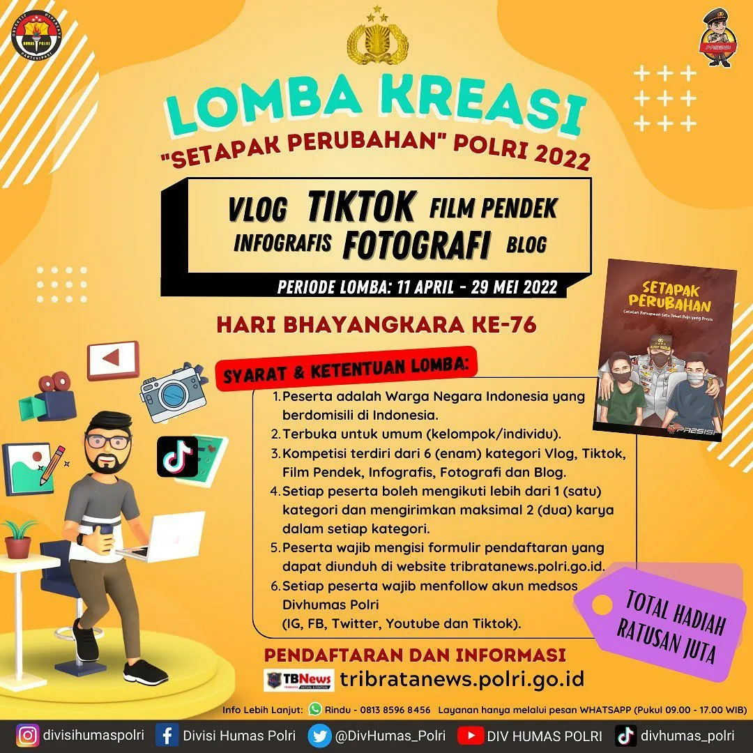 Ayo Ikuti Lomba Kreasi “Setapak Perubahan” Polri!