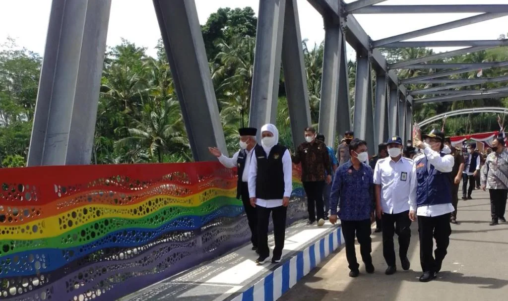 Jembatan Pelangi Srigonco (JPS) Bantur Malang Diresmikan Gubernur Jatim