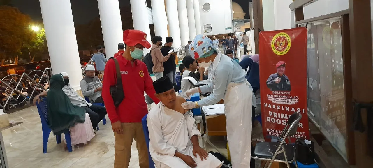 Percepatan Capaian Vaksinasi di Kota Bengkulu Selama Ramadhan, Binda Bengkulu Sasar Jamaah Masjid At Taqwa