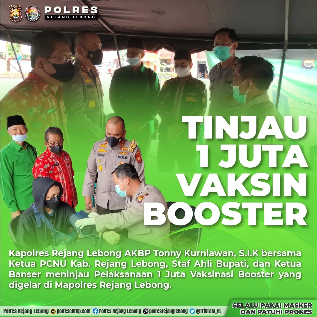Permudah Mudik, Polres RL Gelar 1 Juta Vaksinasi Boster