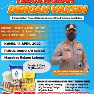 Polres RL Akan Gelar Vaksinasi Bertabur Paket Sembako Murah