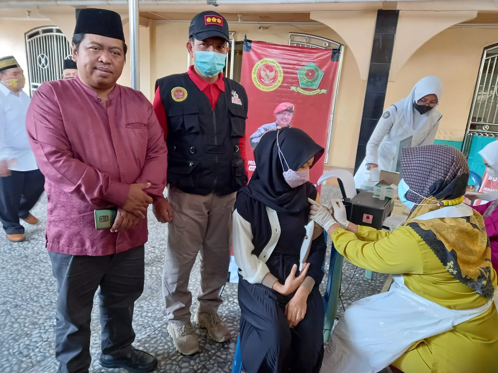 Vaksinasi di Masjid Jamik, BIN Gandeng MUI Rejang Lebong