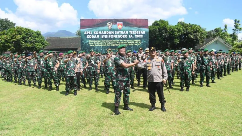 Apel Dansat Kodam IV/Dip, Pangdam dan Kapolda Jateng Tekankan Sinergitas