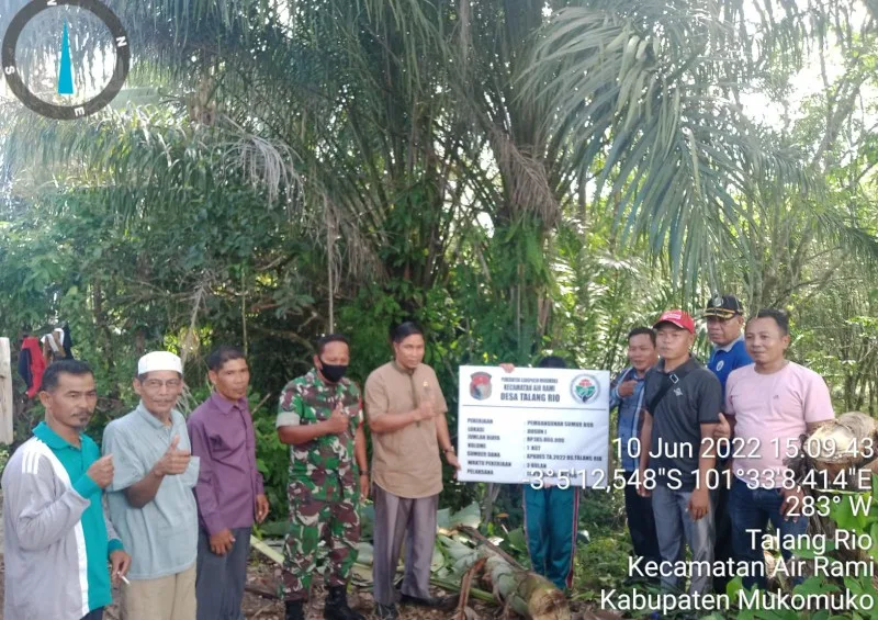 Desa Talang Rio Realisasikan Kegiatan Titik Nol Pembuatan Sumur Bor