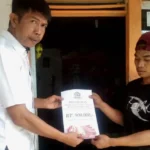 Junjung Transparansi, Pemdes Nangai Amen Berinovasi Tandai Rumah Penerima BLT