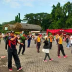 Mangayubagya HUT Bhayangkara, Muspika Kecamatan Candisari Gelar Senam Bersama