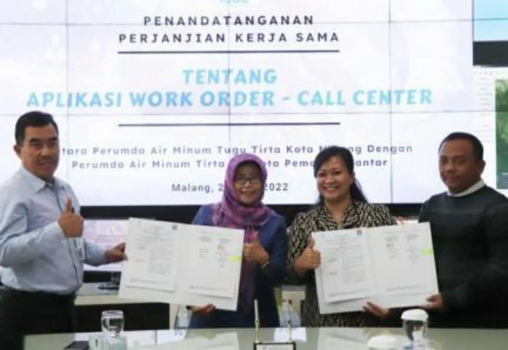 MoU Aplikasi Work Order dan Call Center, Perumda Tugu Tirta Sepakat Kerjasama Perumda Tirta Uli