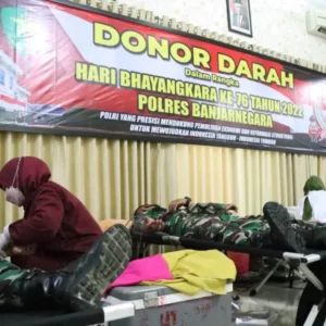 Sambut Hari Bhayangkara Ke-76, Polres Banjarnegara Gelar Donor Darah
