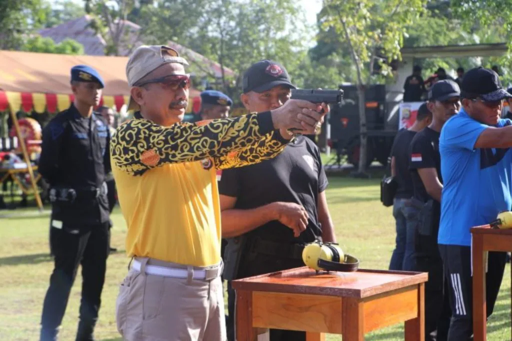 Sambut HUT Bhayangkara Ke 76, Polda Bengkulu Gelar Lomba Tembak Eksekutif