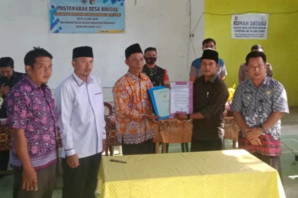 Sertijab Kades Telah Dilaksanakan, Tukin Mulai Pimpin Desa Talang Baru