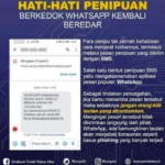 Waspada Penipuan Modus Mengaku dari Pihak WhatsApp
