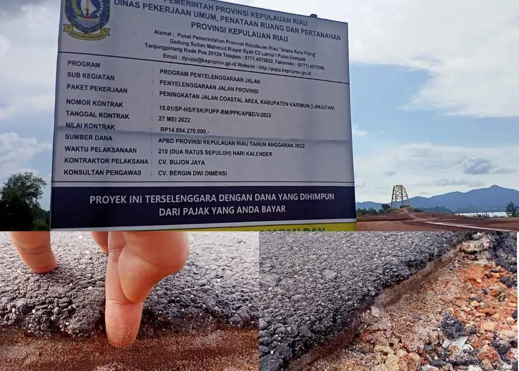Banyak Dugaan Proyek Pengaspalan Asal Jadi, Kajagung RI Diminta Turun Ke Karimun