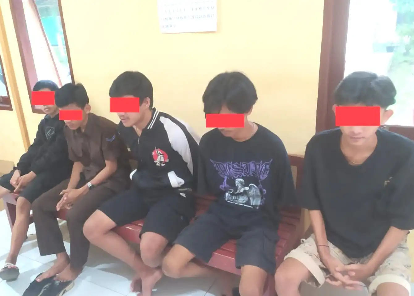 Lakukan Pengeroyokan Hingga Penusukan, 5 Remaja Bengkulu Dibekuk