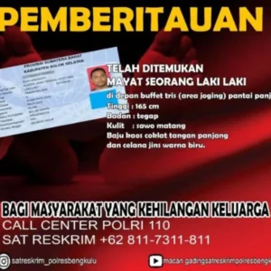 Penemuan Mayat Pria Tergantung di Jogging Track Pantai Panjang