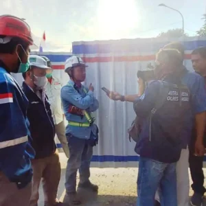 Aktivis GMBI Brebes Cek Cok dengan Supervisor Proyek Jembatan Kali