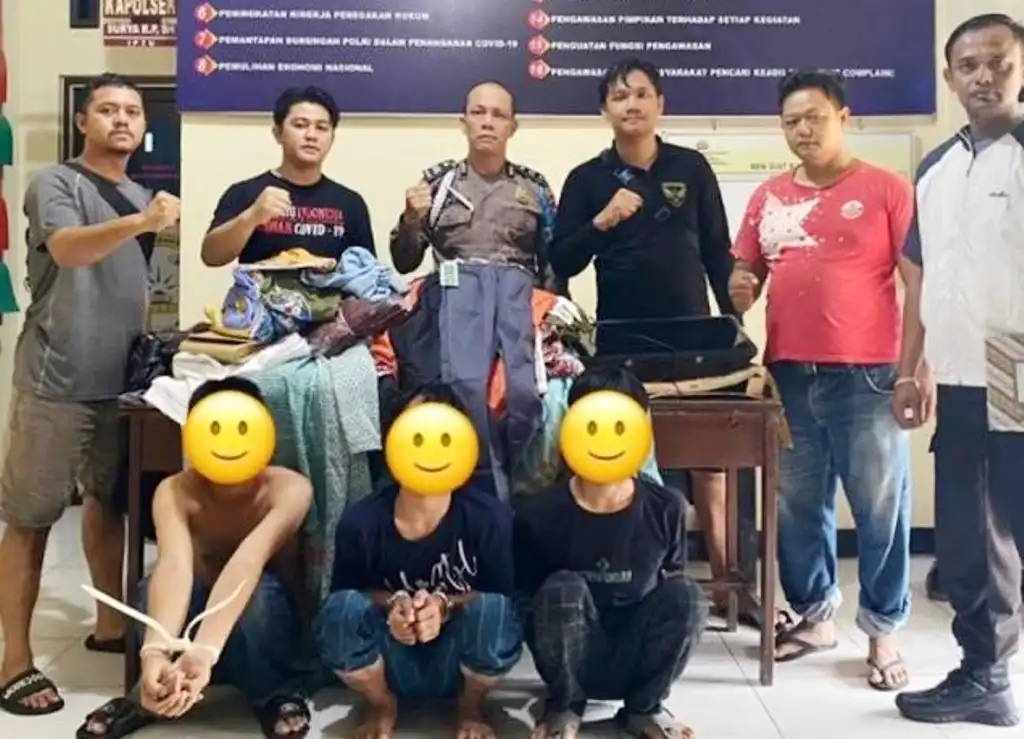Gasak Barang Toko Puluhan Juta, 3 Pemuda Diringkus Polsek Kampung Melayu
