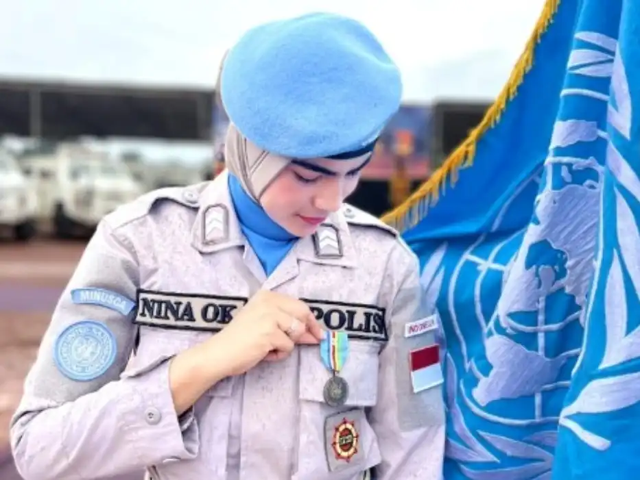 Terima Medali UN PBB, Briptu Nina : Ini untuk Polda Bengkulu