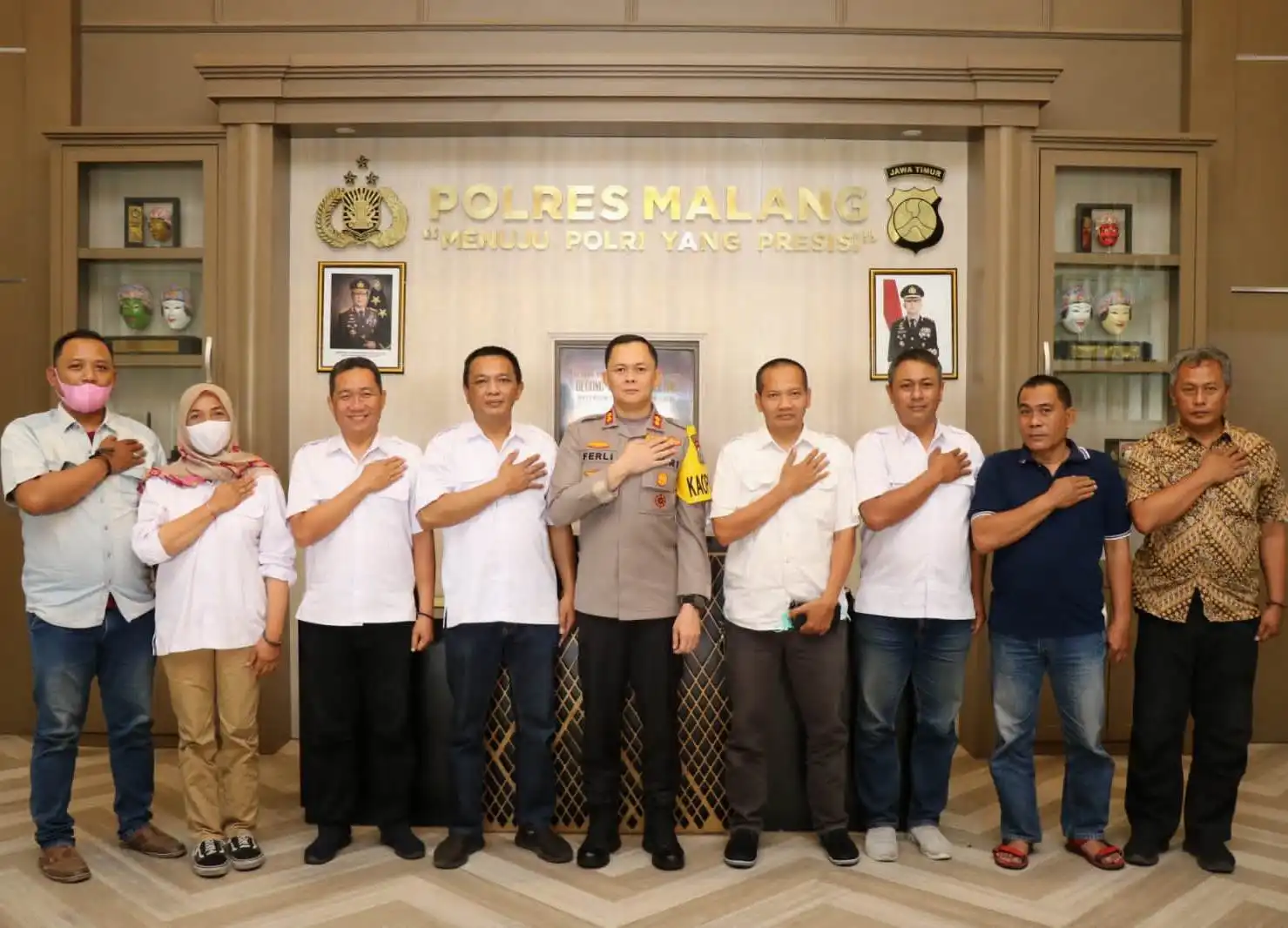 Terkait Porwanas XIII 2022, PWI Malang Raya Bersama Kapolres Gelar Audiensi
