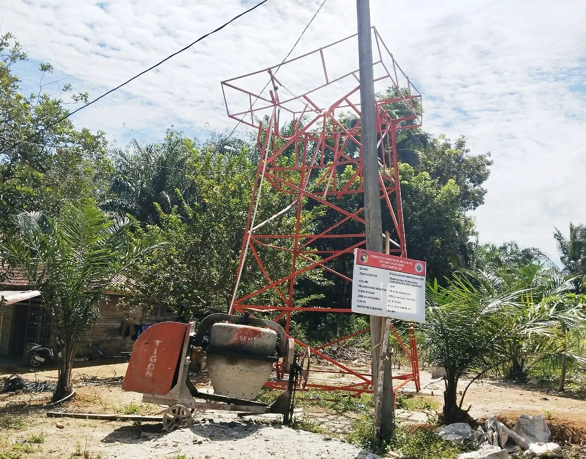 Dibangun Pakai DD, Tower Air Desa Rami Mulya Ambruk 