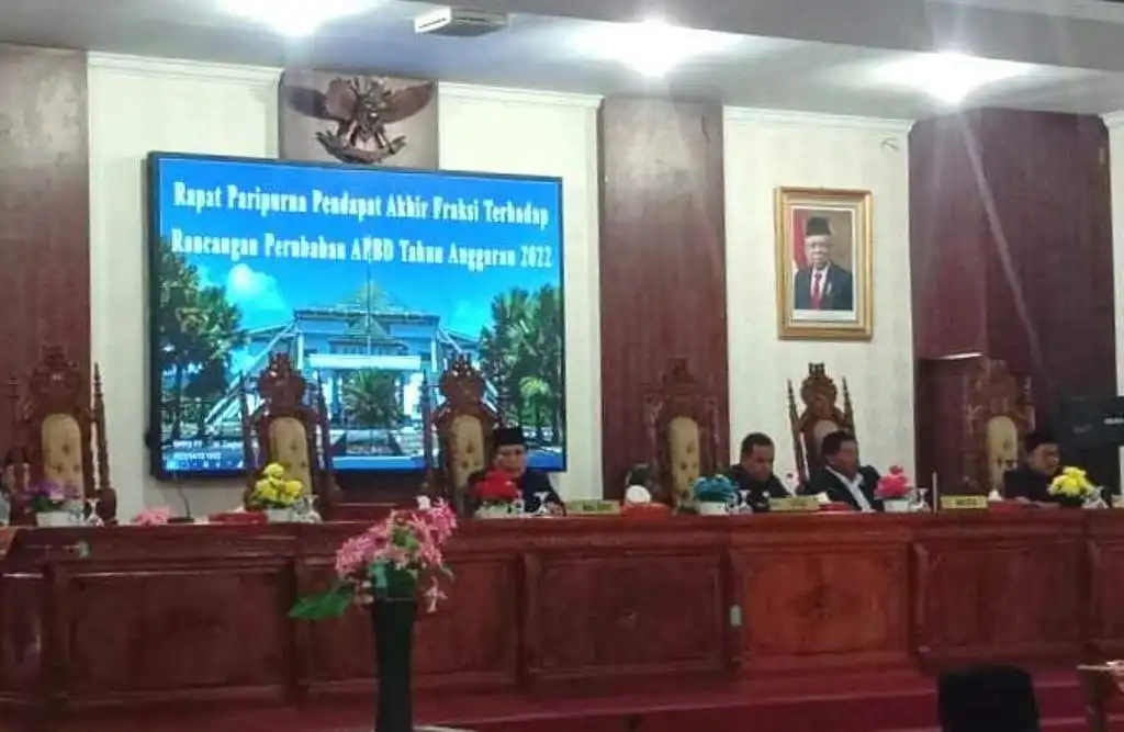 DPRD Lebong Gelar Paripurna Pendapat Akhir Fraksi Persetujuan RAPB-P 2022