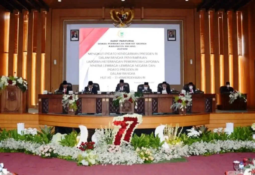 Jelang HUT RI ke-77, DPRD Kabupaten Malang Simak Pidato Presiden