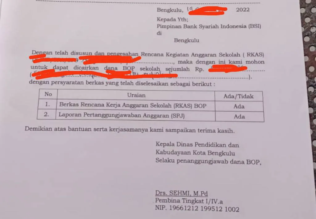 Mau Rekom Pencairan BOP, Lembaga Harus Menghadap Kadis Sendiri Sendiri