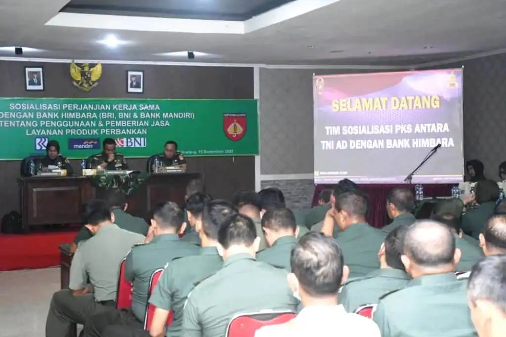 Prajurit dan PNS Kodam IV/Diponegoro Ikuti Sosialisasi PKS dengan Bank Himbara