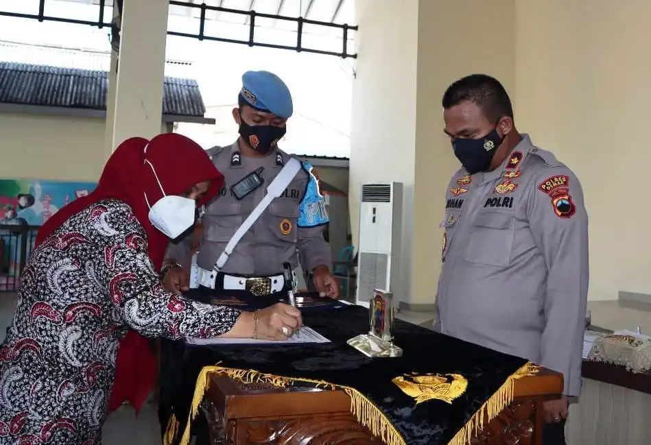 Wakapolres Demak Pimpin Penandatanganan Pakta Integritas Penerimaan Anggota Polri
