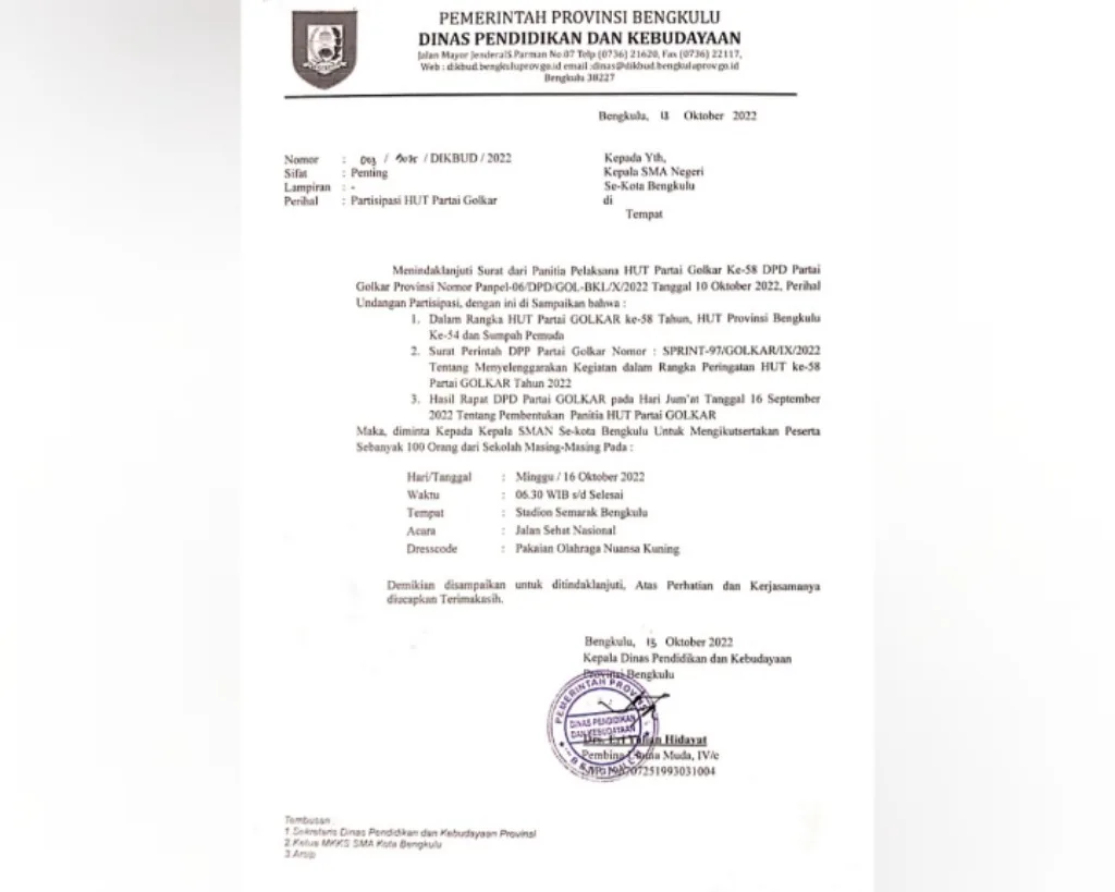 Fakta Surat Imbauan yang diterbitkan