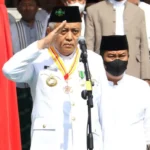 Bupati Malang, Drs. H.M. Sanusi, M.M. Menjadi Inspektur Upacara Peringatan Hari Santri Nasional Tahun 2022 di halaman Pondok Pesantren Modern Al-Rifaie, Desa Ketawang, Kecamatan Gondanglegi, Malang.
