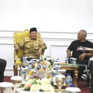Finalis Golden Talent Bengkulu Go Nasional, Rohidin : Ayo Dukung Gubernur Bengkulu Rohidin Mersyah saat audiensi dengan Panitia Golden Talent Bengkulu Tahun 2022