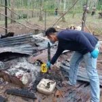 TKP Kebakaran Pondok Kebun di Desa Karang Nanding Bengkulu Tengah