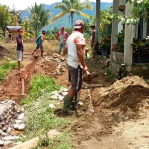 Maksimalkan Peruntukan Dana Desa, Pemdes Karang Anyar Bangun JUT  