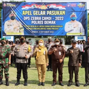 Operasi Zebra Candi 2022 Dimulai, Polres Demak Gelar Apel Pasukan