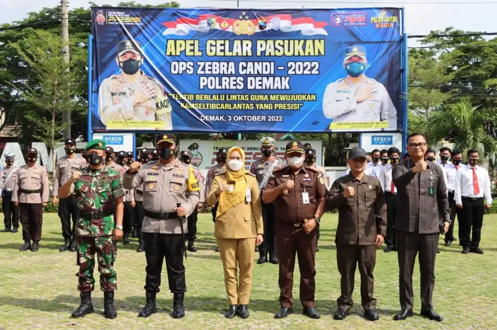 Operasi Zebra Candi 2022 Dimulai, Polres Demak Gelar Apel Pasukan