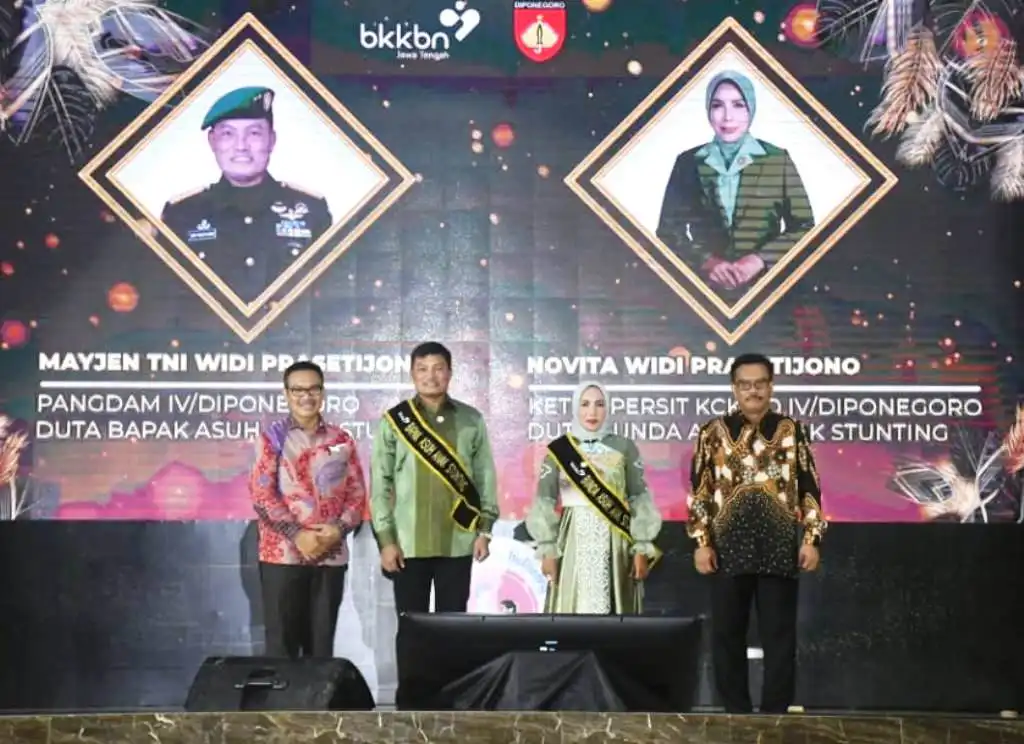 Pangdam Diponegoro Dikukuhkan Jadi Duta Asuh Anak Stunting Jateng
