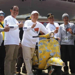 Buka Event KBSS ke XVIII Bengkulu, Rohidin Salut Aksi Sosial Penghobi Vespa Rohidin Buka Event KBSS ke XVIII Bengkulu