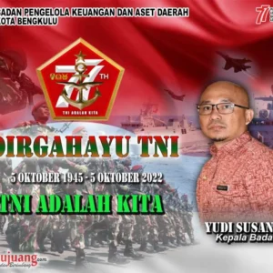 BPKAD Kota Bengkulu Mengucapkan Dirgahayu HUT TNI