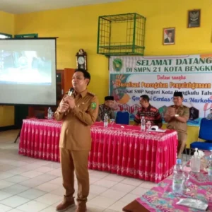 Disdik Gelar Sosialisasi P4GN di SMPN 21 Kota Bengkulu Disdik Gelar Sosialisasi P4GN di SMPN 21 Kota Bengkulu