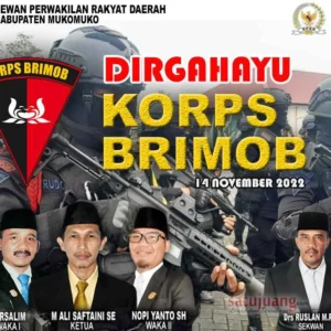 DPRD Kabupaten Mukomuko Mengucapkan Dirgahayu Korps Brimob