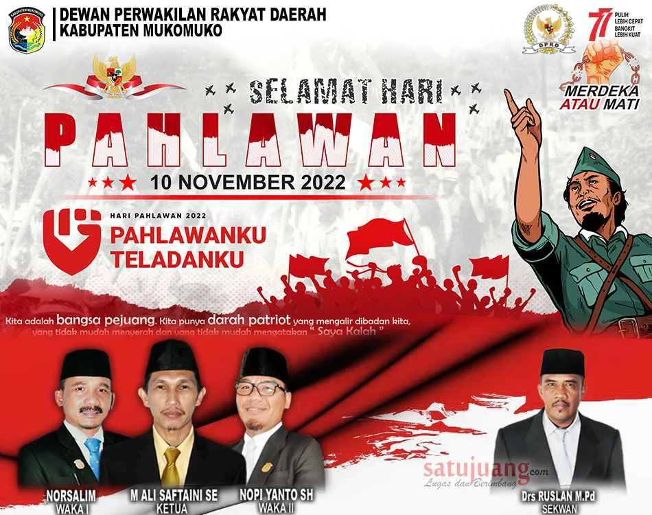 DPRD Kabupaten Mukomuko Mengucapkan Selamat Hari Pahlawan
