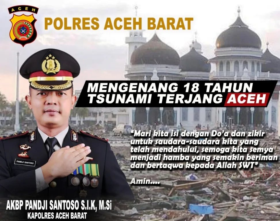 Polres Aceh Barat, Mengenang 18 Tahun Tsunami Aceh